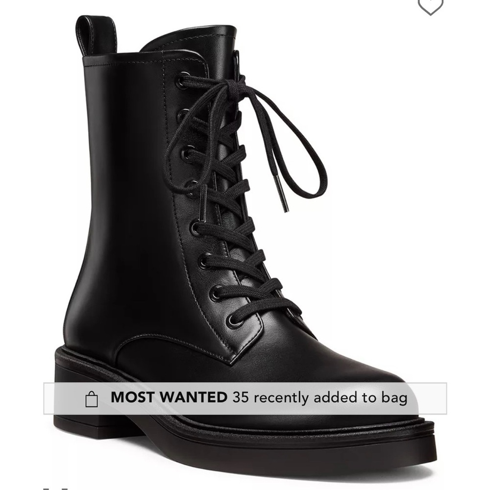 Stuart Weitzman Celia Black  Combat Boot -